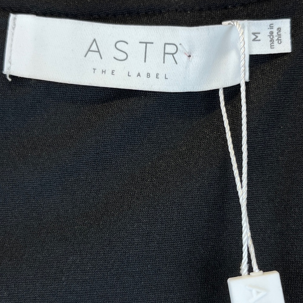NEW ASTR the LABEL Nyah Satin Plissé Bodycon Dress Black Sz M - Picture 11 of 15